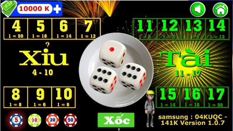 Luật chơi, bảng trả thưởng và tỷ lệ của xóc đĩa Jackpot online