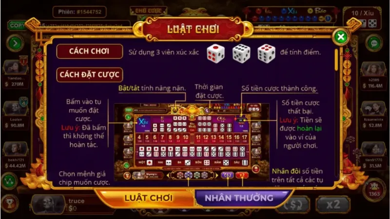 Luật chơi, tỷ lệ trả thưởng và bảng cược